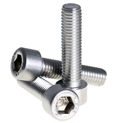 M10 X 1.25mm FINE PITCH A2 STAINLESS STEEL ALLEN BOLT SOCKET CAP SCREW HEX HEAD • £18.30