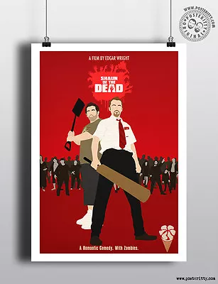 £12 • Buy SHAUN OF THE DEAD Minimalist Movie Poster Minimal Print Posteritty Cornetto Art