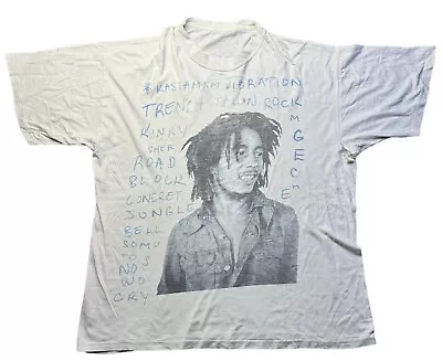 Vintage Bob Marley T-Shirt Distressed White Men’s XL Faded • $40