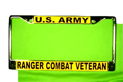 Military License Plate Frame:u.s. Army/ranger Combat Veteran-0235by • $19.95