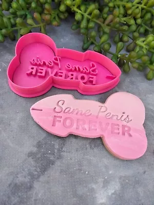$12.95 • Buy Same Penis Forever (Style 2) Cookie Fondant Stamp & Cutters For Hens Party Day