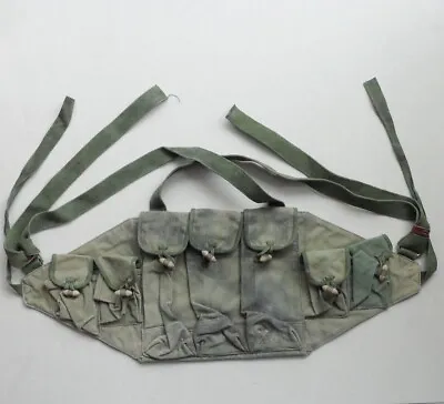 Original Vietnam Era Chinese Army Type 56 Chest Rig Mag Pouch Bag Marked 11390-7 • $18.59