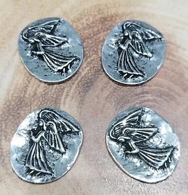 £9.50 • Buy Love Angel Pocket Stone. Pewter 1  X 5/8 , Meditation, Prayer, Good Luck Charm.