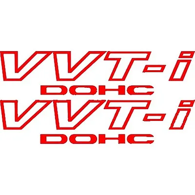 2x Red  VVT-I DOHC Stickers Vinyl Decals VVTI For Toyota TRD Supra JDM Celica • $5.99