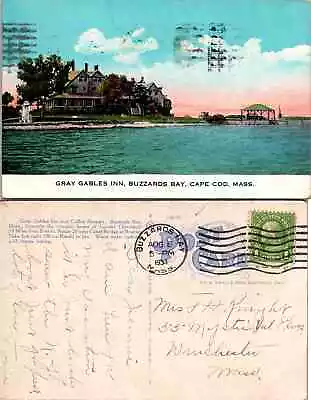 Vintage Postcard - Gray Gables Inn Buzzards Bay Cape Cod MA • $4.85