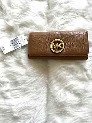 Michael Kors Fulton Flap Continental Wallet. Color Acorn • $125