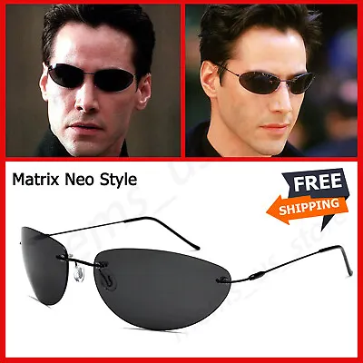 Vintage Classic The Matrix Agent Smith Style Polarized Men Sunglasses Cool Rivet • $7.97