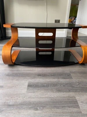 £30 • Buy 3 Tier Wood And Glass Tv Unit Display Cabinet