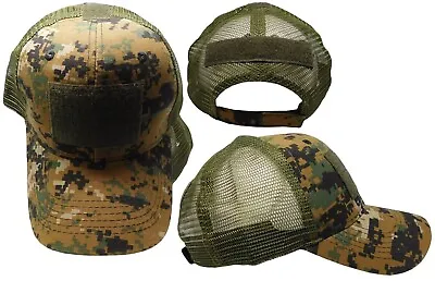 Woodland Camo Marpat Operator Operators MESH Cap Hat Patch Adjustable Strap RUF • $10.88