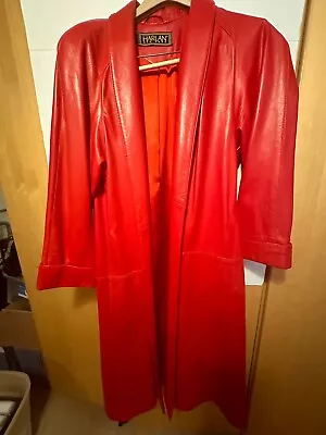 Harlan Vintage Leather Coat Red Size S • $19