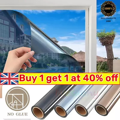 One Way Mirror Window Film UV Reflective Privacy Tint Foil Home Glass Sticker^UU • £5.94