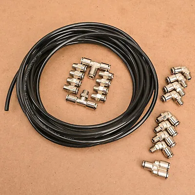 $68.99 • Buy Vacuum/Boost Line Tubing Kit 20ft Of 1/4  Push Connect Air Fitting Kit For Turbo