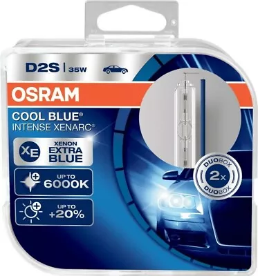 $155 • Buy OSRAM D2S Xenarc Cool Blue Intense Xenon Set Of 2x Bulbs 6000K Genuine 66240CBI