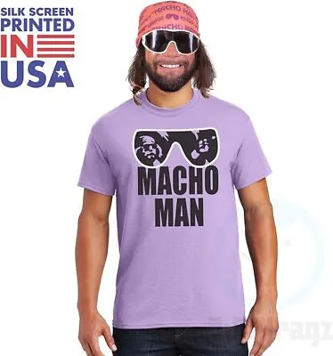 Macho Man WWE VINTAGE Style Randy Savage Purple T-shirt Tee • $12.95