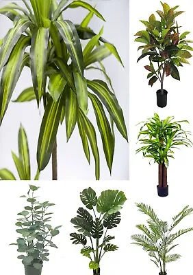 LARGE Artificial Trees  Bamboo Trees Palm Tree Fiddle Tree Indoor Outdoor  • £17.99