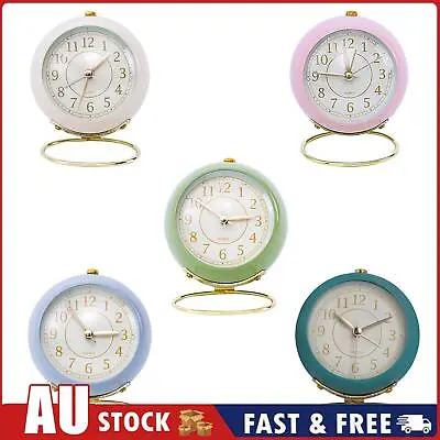 $16.89 • Buy Analog Alarm Clock Silent Non Ticking Retro Vintage Tabletop Desk Small Clock