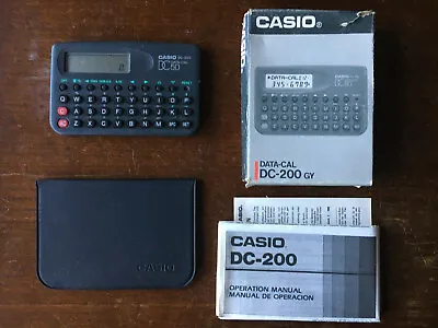 £6.99 • Buy  Vintage CASIO DC-200 GY DATA-CAL Electronic Calculator Organiser Working In Box