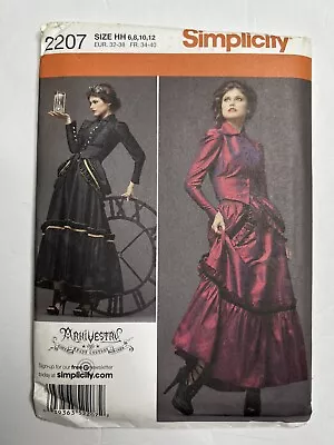 Simplicity 2207 Victorian Steampunk Goth Costume Size 6-12 UC/FF • $12