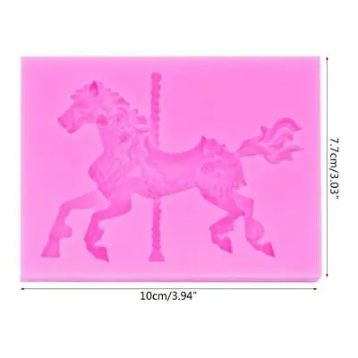 3D Carousel Horse Silicone Mold Fondant Cake Border Moulds Chocolate Mould • £5.70