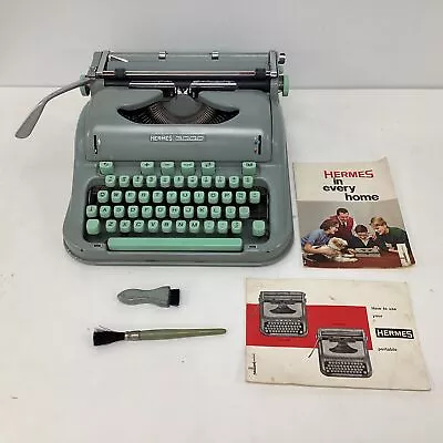 $403 • Buy Hermes 3000 Vintage Portable Typewriter Working (P3) S#555