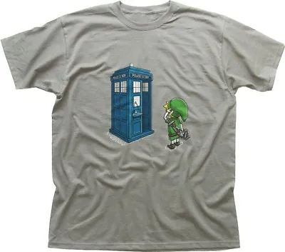 Legend Of Zelda Inspired Ocarina Vs TARDIS Printed Cotton T-shirt 9730 • £13.95