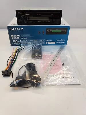 Sony DSX-M80 Single DIN High Powered Marine Receiver W/BT AUX SAT Radio Ready • $75