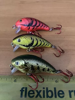 3 Manns Elite Baby 1- One Minus Vintage Textured Crawdad Bass Fishing Lure Lot • $27.49