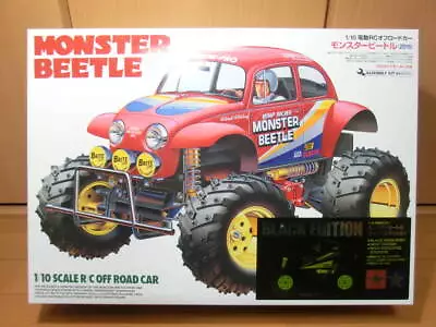 F/S Tamiya 1/10 Electric Rc Monster Beetle Black Edition Unassembled Kit • $975.08