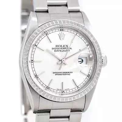 ROLEX Watch 2002 Datejust 16220 In Stainless Steel (# 14663) • $5450