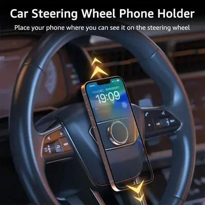 Mobile Cell Phone Car Steering Wheel Phone Holder Strong Magnetic Stand Car` • $5.13