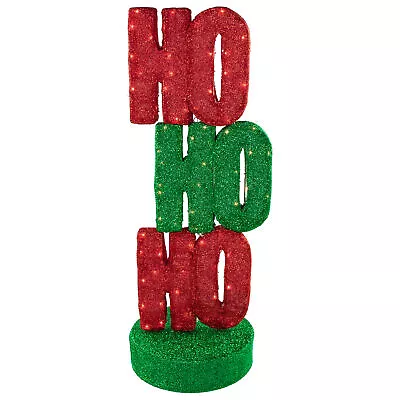 Northlight 39  Lighted Red  Green 'Ho Ho Ho' Outdoor Christmas Sign Decoration • $130.49