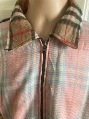 £59 • Buy BURBERRY JACKET BOMBER COAT Reworked Large ZIP UP NOVA CHECK