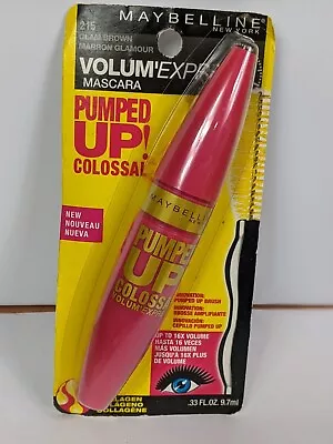 NEW Maybelline Pumped Up! Volum' Express Colossal Mascara 215 Glam Brown/Marron • $7.99