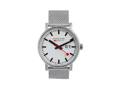 Mondaine SBB Evo2 Big Quartz Watch White 40 Mm Day MSE.40210.SM • $323