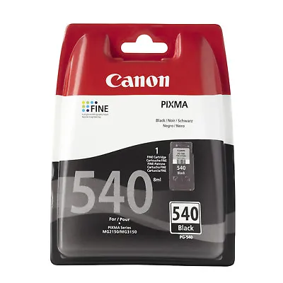 £17.99 • Buy Original Genuine Canon PG540 Black Ink Cartridge For PIXMA MG2150 MG3150