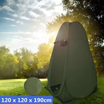 Pop Up Camping Shower Toilet Tent Outdoor Privacy Portable Change Room Shelter • $46.98