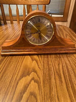 Howard Miller Quartz Mantel Desk Shelf Clock 613-555 Dual Chime Oak Wood • $59.99