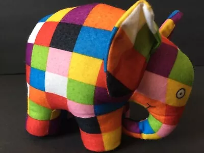 Elmer 1993 The Patchwork Elephant By David McKee  Stuffed Plush 8 Toy Hunkydory • $18.50