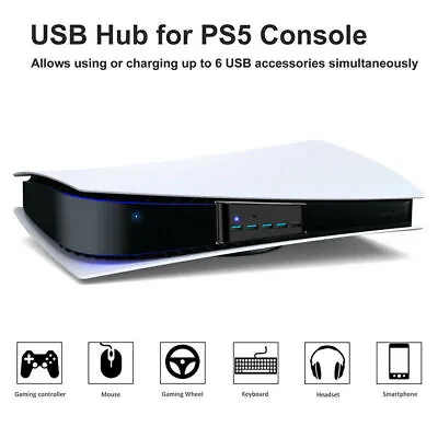 $22.49 • Buy USB Hub Adapter High Speed Splitter For SONY PS5 PS4 Pro Console 5-Ports Type AU