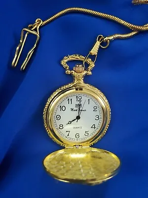 Mark Naimer Pocket Watch New Gold Tone Railroad II • $36.50