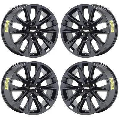 EXCHANGE 20  Chevrolet Silverado 1500 Black Chrome Wheels Rims Factory OEM 5919 • $749