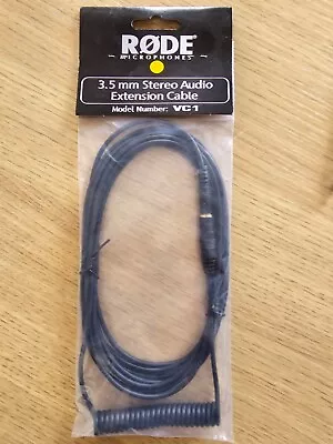 VC1 3.5mm Minijack Extension Cable For Rode VideoMic • £1.99