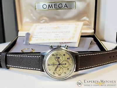 1950 Vintage Omega Turler Chronograph Cal 321 Pre SpeedMaster Ref 174 2451 Watch • $1