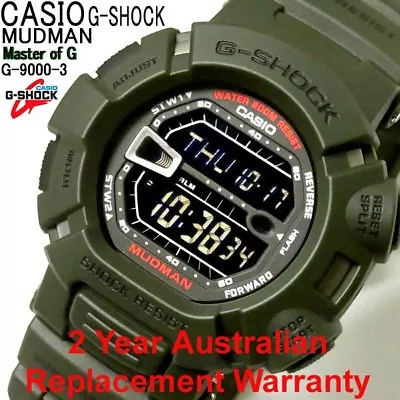 Casio G-shock Mudman Mens Watch G-9000-3 Free Express G-9000-3v 2-years Warranty • $144.99