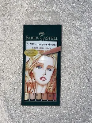 Faber Castell Pitt Artist Brush Pens Light Skin Flesh Tones 6 Pen Set Fc167162 • £7.99