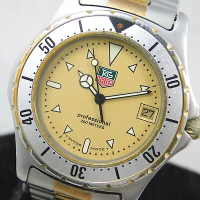 TAG HEUER 2.90   947.006F 38mm MEN'S DATE VINTAGE WATCH SWISS QUARTZ E944 • $268