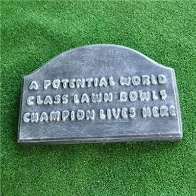 A Potential World Class Bowler Sign Mould Concrete Plaster Garden Ornament Mold • $36.99