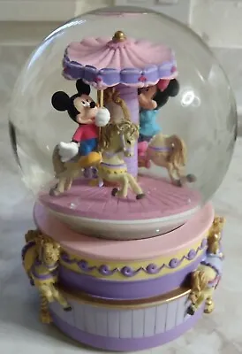 Disney Mickey-Minnie Musical Globe  Over The Waves  W/ Mickey-Minnie S&P Shakers • $13