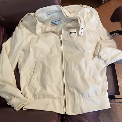 Vintage Members Only Jacket Bomber Mens 40 Ivory Cream Full Zip 80s 90s EUC • $40