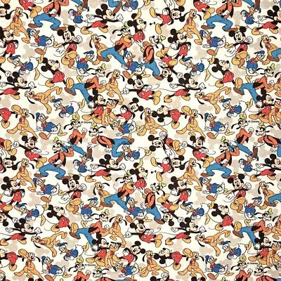 £5 • Buy 100% Cotton Digital Fabric Disney Mickey Mouse Friends Donald Duck 140cm Wide